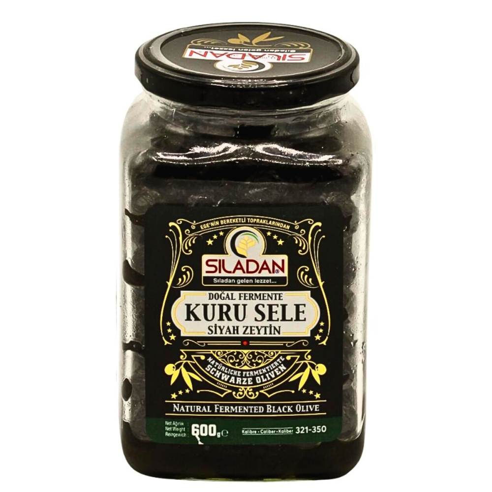 Fermente Kuru Sele Siyah Zeytin 900Gr 321-350