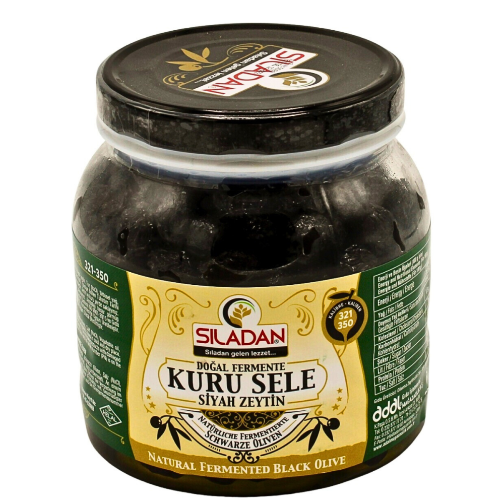 Fermente Kuru Sele Siyah Zeytin 900Gr 321-350