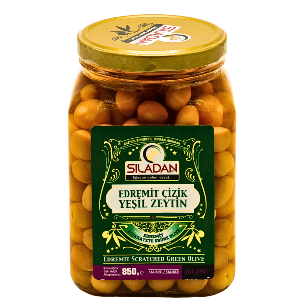 Edremit Çizik Yeşil Zeytin 850Gr 291-320