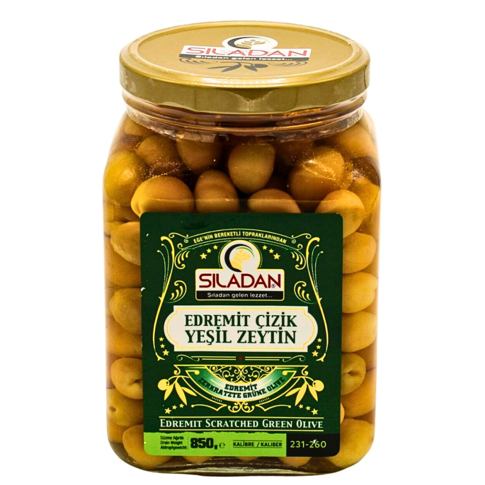 Edremit Çizik Yeşil Zeytin 850Gr 231-260