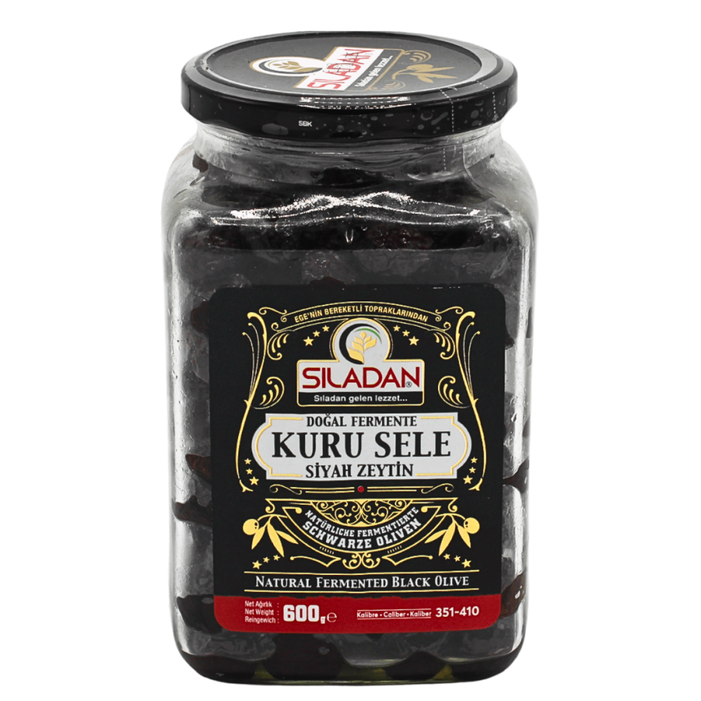 Fermente Kuru Sele Siyah Zeytin 600Gr 351-400