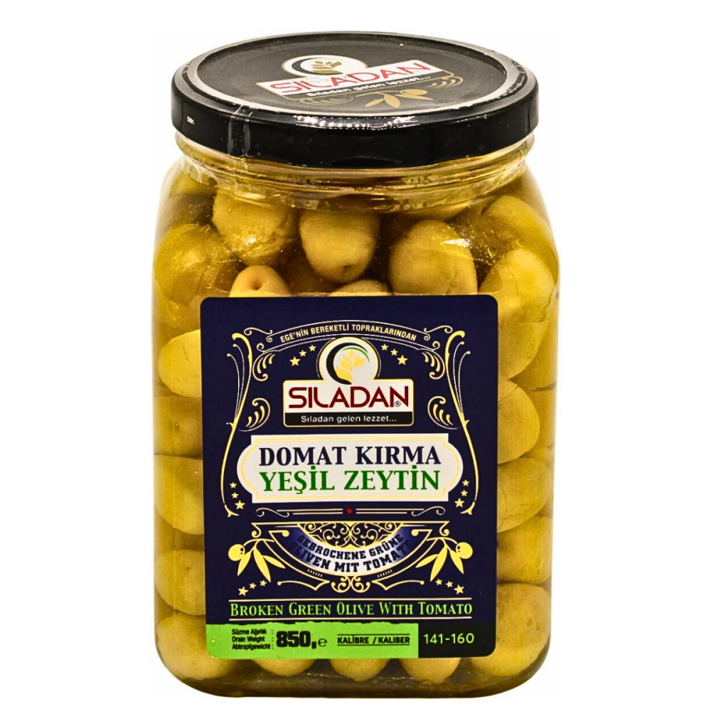 Domat Kırma Yeşil Zeytin 850Gr 141-160