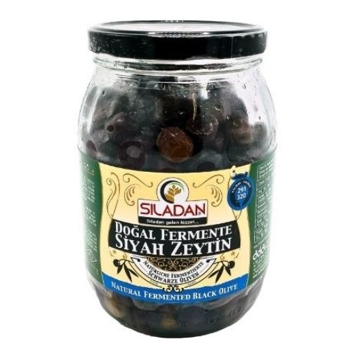 Doğal Fermente Siyah Zeytin 1000 Gr Cam 291-320